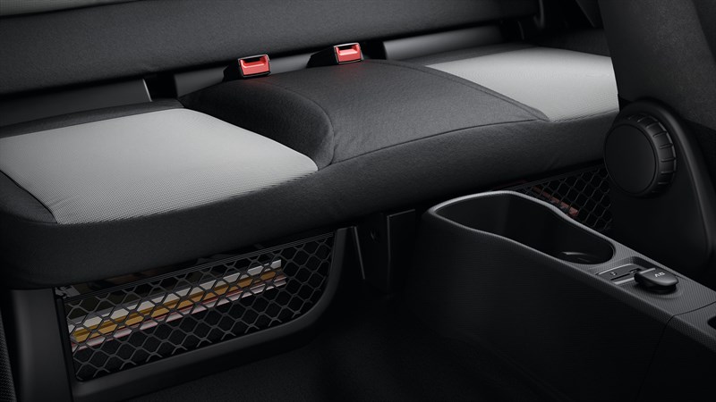 Renault TWINGO - Design intérieur - Zoom sur un rangement sous la banquette arrière