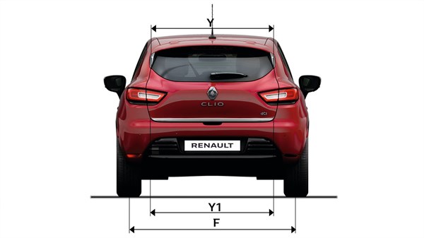 Renault CLIO - vue arrière dimensions
