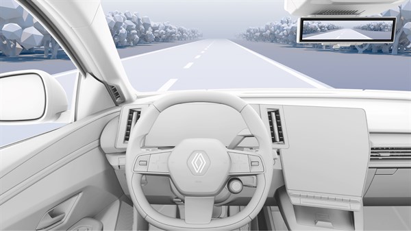 renault megane e-tech electric driver assistance smart rear view mirror