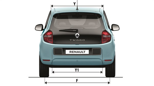 Renault TWINGO - vue arrière dimensions