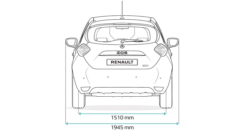 Renault ZOE - Schema dimensions dos